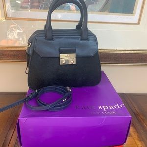 Kate Spade leather and fur purse